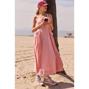 Anthropologie x Daily Practice Peach Coral Island Sleeveless Maxi Dress Size L‎